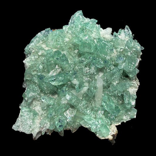 Green Apophyllite Crystal Cluster on Matrix – Natural Zeolite Mineral Specimen from India # DKT42 Apophyllite Superb Minerals 