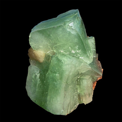Green Apophyllite Cube with Stilbite – Natural Zeolite Mineral Specimen from Nashik, India | Raw Crystal Cluster # DKT37 Apohyllite Superb Minerals 