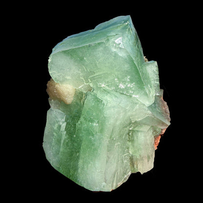 Green Apophyllite Cube with Stilbite – Natural Zeolite Mineral Specimen from Nashik, India | Raw Crystal Cluster # DKT37 Apohyllite Superb Minerals 