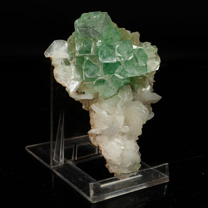 Green Apophyllite Disco Ball with Stilbite Natural Mineral Specimen # B 6770 Apohyllite Superb Minerals 