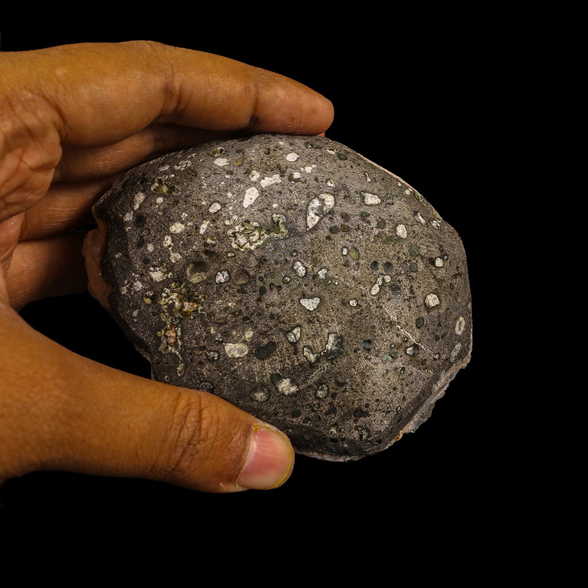 Green Apophyllite Disco Ball with Stilbite Natural Mineral Specimen # B 6832