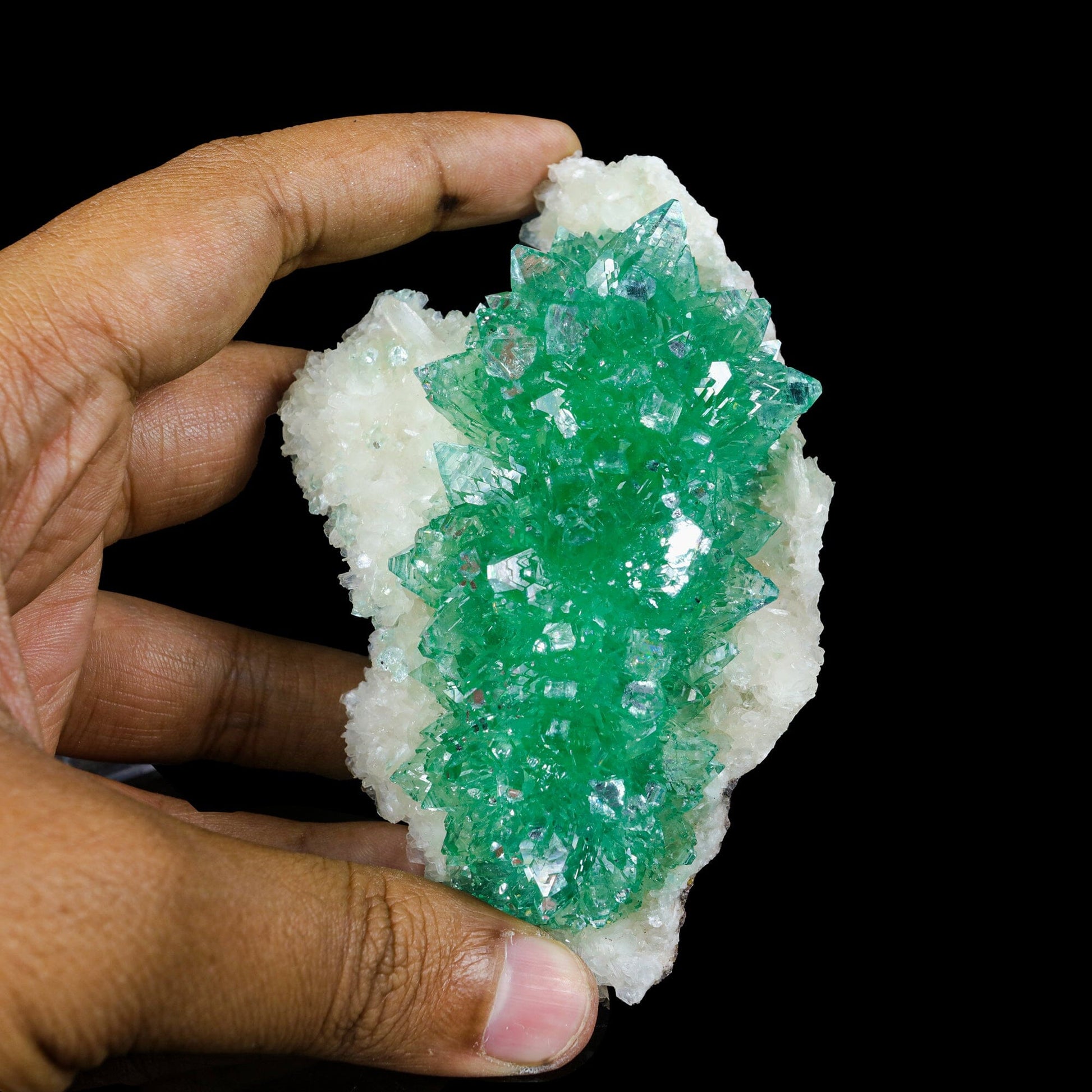 Green Apophyllite sharp terminated Natural Mineral Specimen