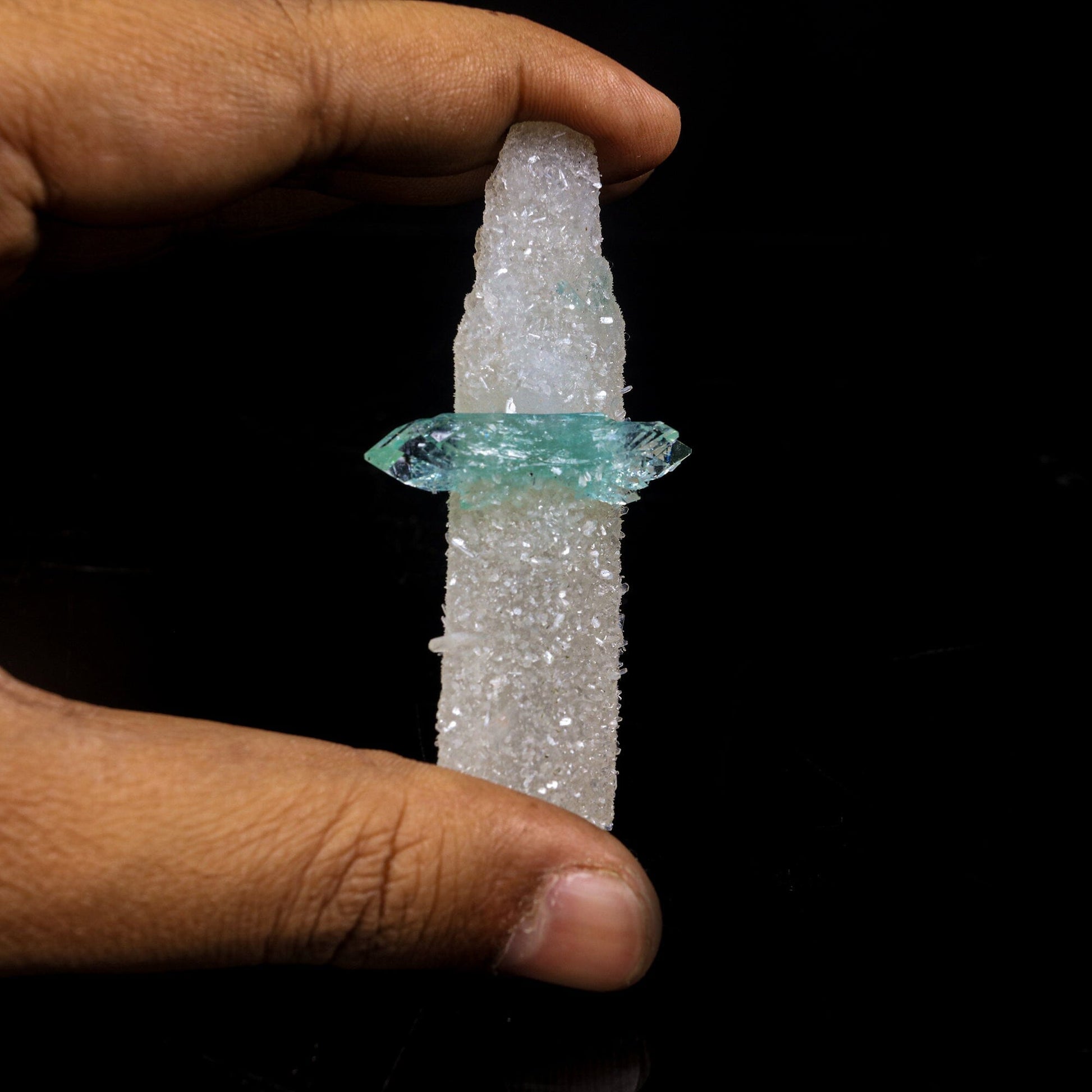 Green Apophyllite with Coated Calcite Rare Bat Formation Natural Mineral Specimen # B 6995 Apophyllite Superb Minerals 