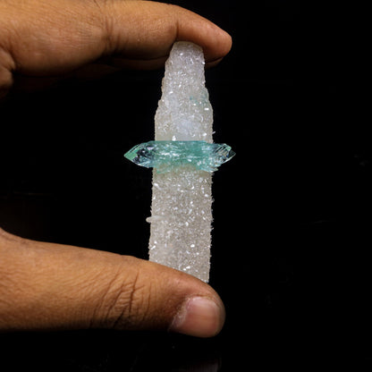Green Apophyllite with Coated Calcite Rare Bat Formation Natural Mineral Specimen # B 6995 Apophyllite Superb Minerals 