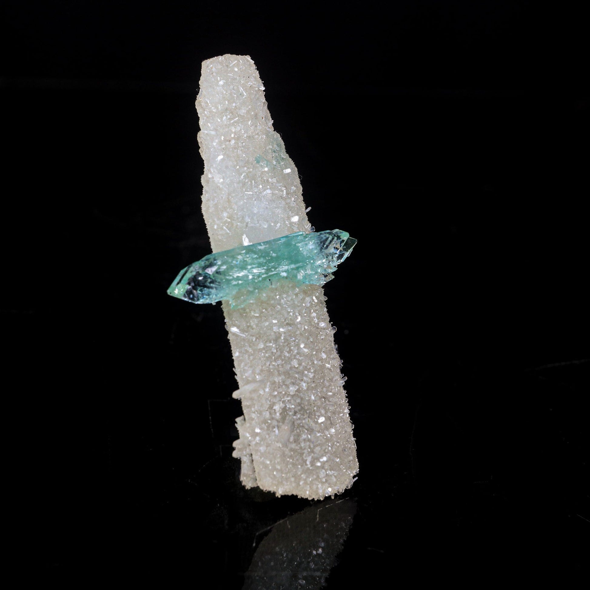 Green Apophyllite with Coated Calcite Rare Bat Formation Natural Mineral Specimen # B 6995 Apophyllite Superb Minerals 