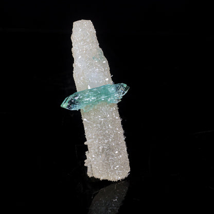 Green Apophyllite with Coated Calcite Rare Bat Formation Natural Mineral Specimen # B 6995 Apophyllite Superb Minerals 