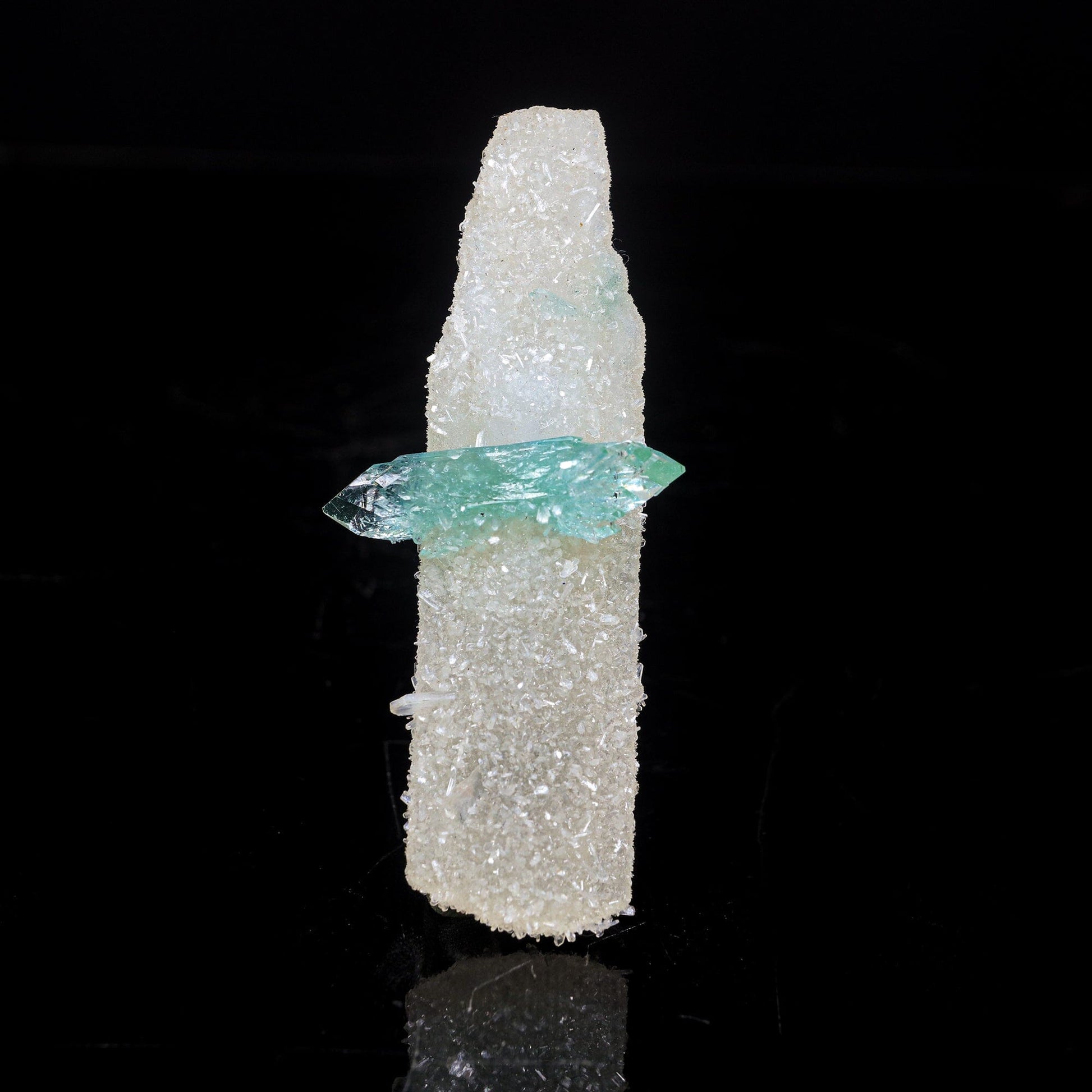 Green Apophyllite with Coated Calcite Rare Bat Formation Natural Mineral Specimen # B 6995 Apophyllite Superb Minerals 