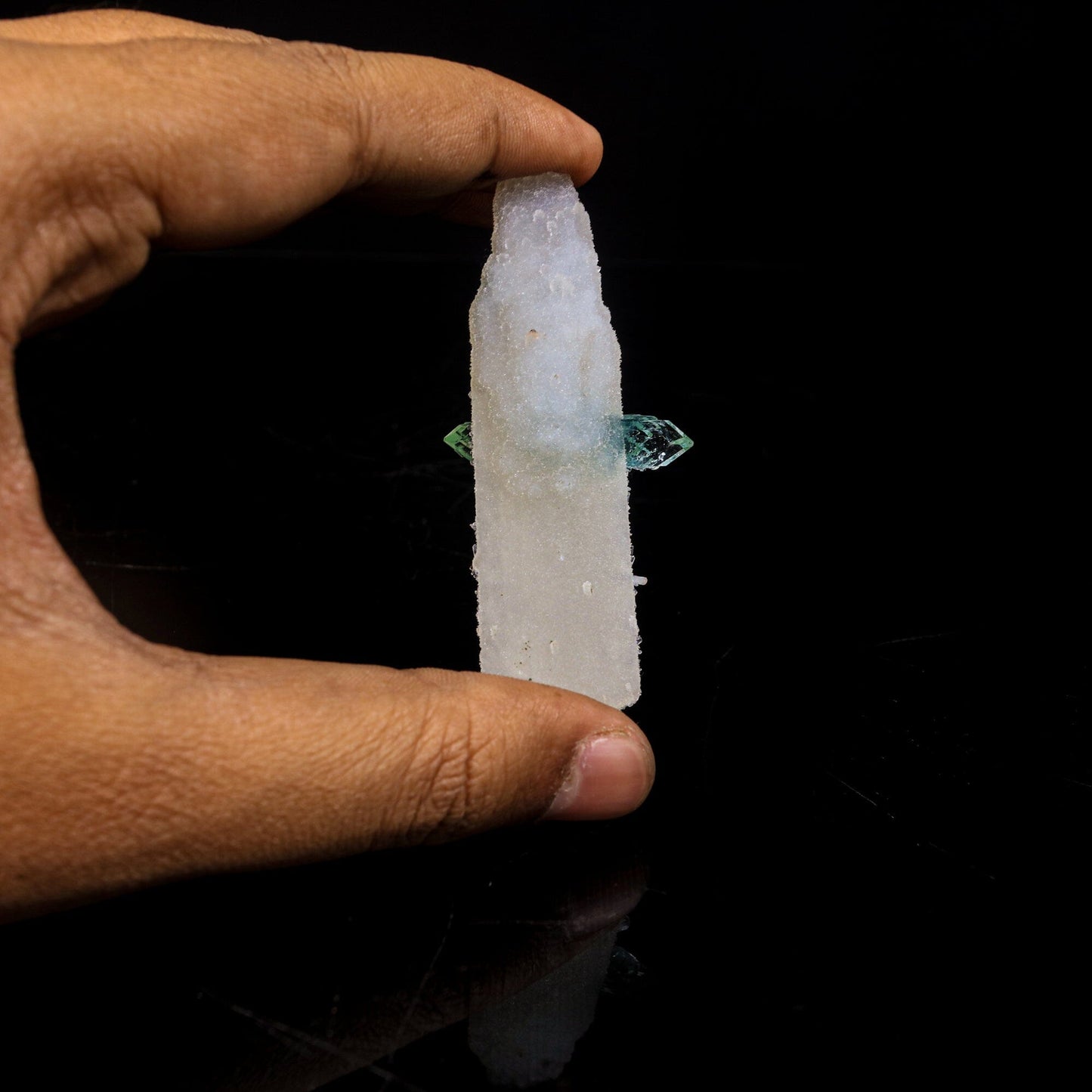 Green Apophyllite with Coated Calcite Rare Bat Formation Natural Mineral Specimen # B 6995 Apophyllite Superb Minerals 