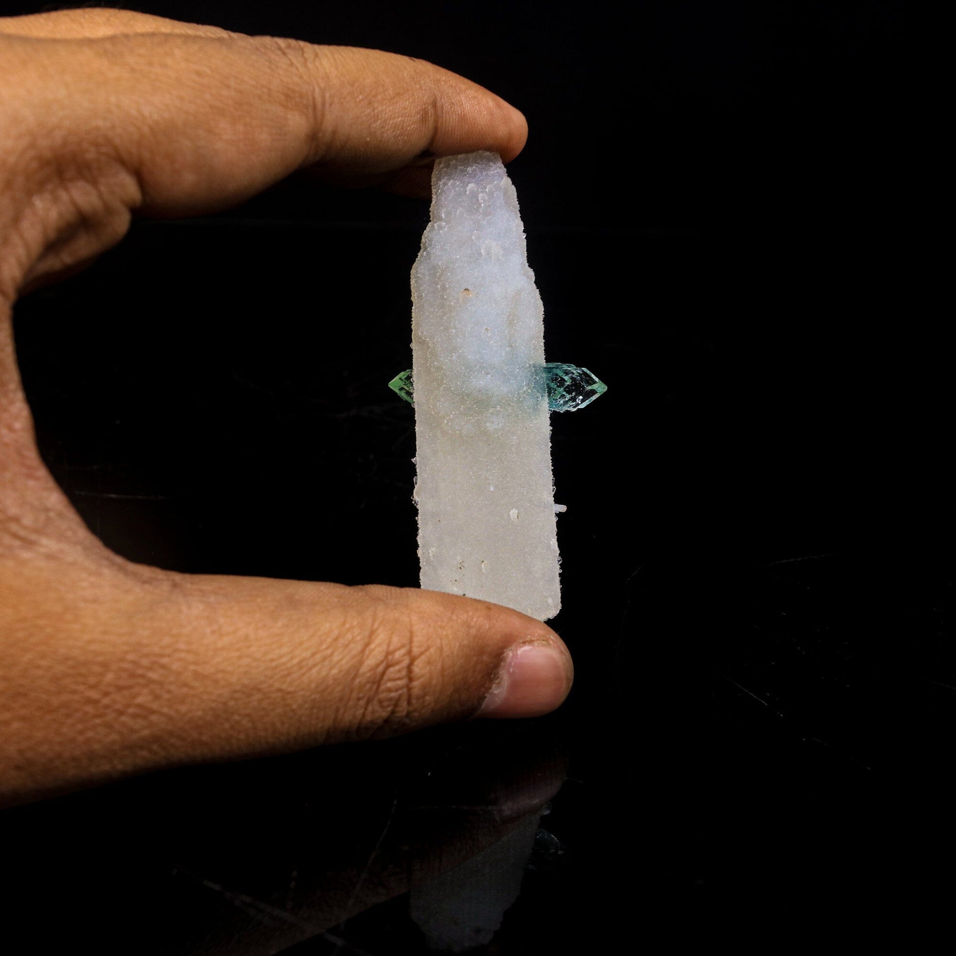 Green Apophyllite with Coated Calcite Rare Bat Formation Natural Mineral Specimen # B 6995 Apophyllite Superb Minerals 