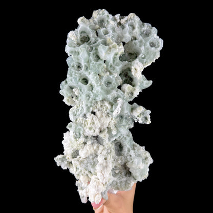 Green Apophyllite with Cotton-Ball Mordenite & Stilbite - Raw Indian Zeolite Cluster from Ahilyanagar ,India # DKT175 Apophyllite Superb Minerals 