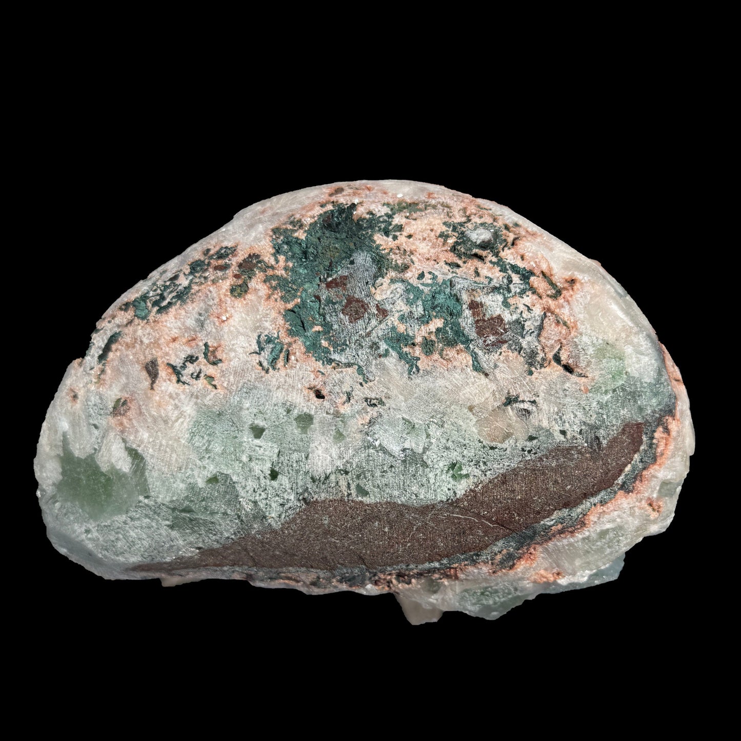 Green Apophyllite with Sparkling Micro-Apophyllite Coating & Peach Stilbite – Premium Cabinet Specimen from Nashik # DKT125 Apophyllite Superb Minerals 