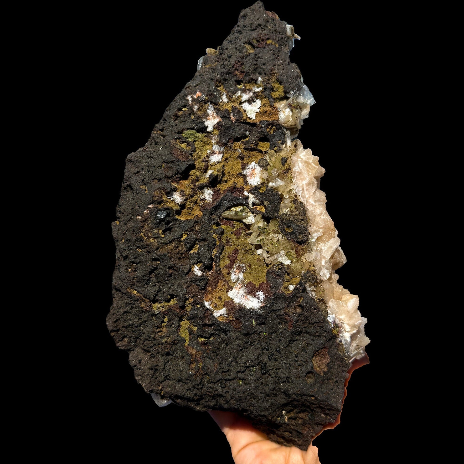 Green Apophyllite with Stilbite Crystal Cluster – Natural Indian Zeolite Mineral Specimen | Cubic Apophyllite Formation, Collector Display Piece # B DKT50 Apophyllite Superb Minerals 