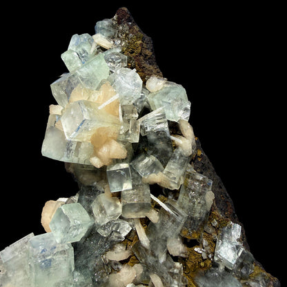 Green Apophyllite with Stilbite Crystal Cluster – Natural Indian Zeolite Mineral Specimen | Cubic Apophyllite Formation, Collector Display Piece # B DKT50 Apophyllite Superb Minerals 
