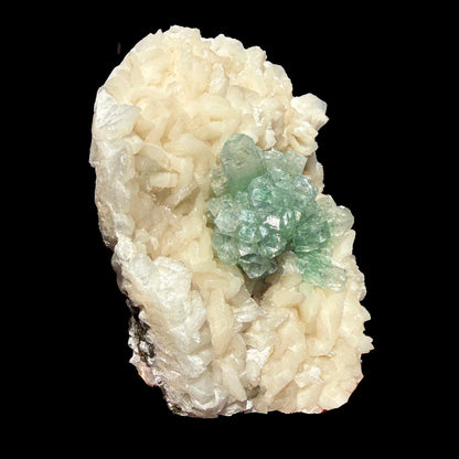 Green Apophyllite with Stilbite - Natural Crystal Cluster # DKT39 Apophylite Superb Minerals 