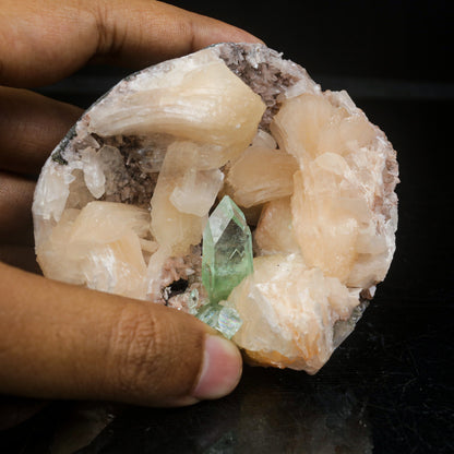 Green Apophyllite With Stilbite Natural Mineral Specimen # B 7057 Apohyllite Superb Minerals 