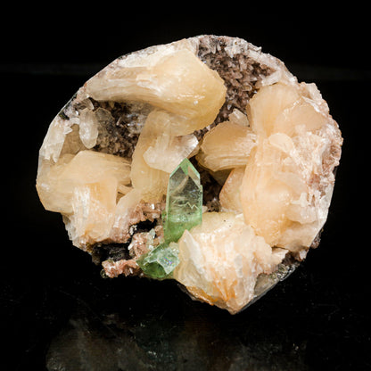 Green Apophyllite With Stilbite Natural Mineral Specimen # B 7057 Apohyllite Superb Minerals 