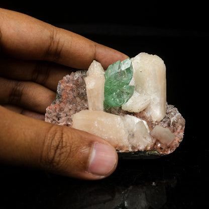 Green Apophyllite With Stilbite Natural Mineral Specimen # B 7064 Apohyllite Superb Minerals 