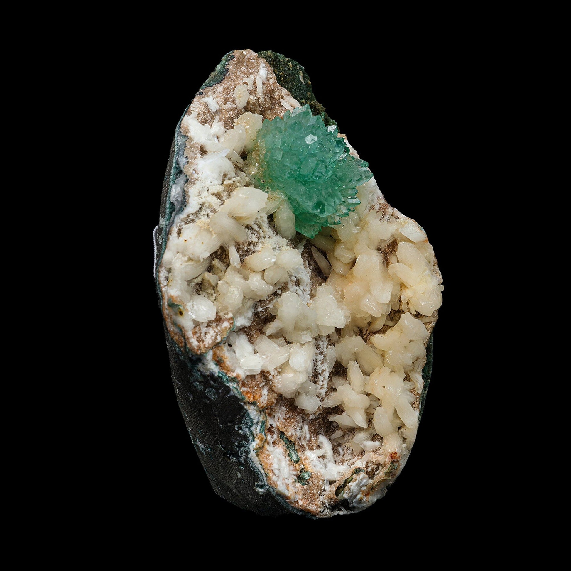 Green Apophyllite with Stilbite Natural Mineral Specimen #TC24-30 Apophylite Superb Minerals 