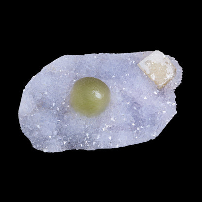 Green Botryoidal Fluorite with Calcite on Quartz Matrix – Freestanding Natural Mineral Specimen from Nashik # B 7189 Fluorite Superb Minerals 