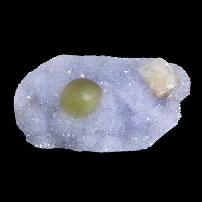 Green Botryoidal Fluorite with Calcite on Quartz Matrix – Freestanding Natural Mineral Specimen from Nashik # B 7189 Fluorite Superb Minerals 