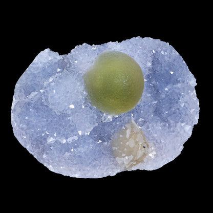 Green Botryoidal Fluorite with Calcite on Quartz Matrix – Freestanding Natural Mineral Specimen from Nashik # B 7192 Fluorite Superb Minerals 