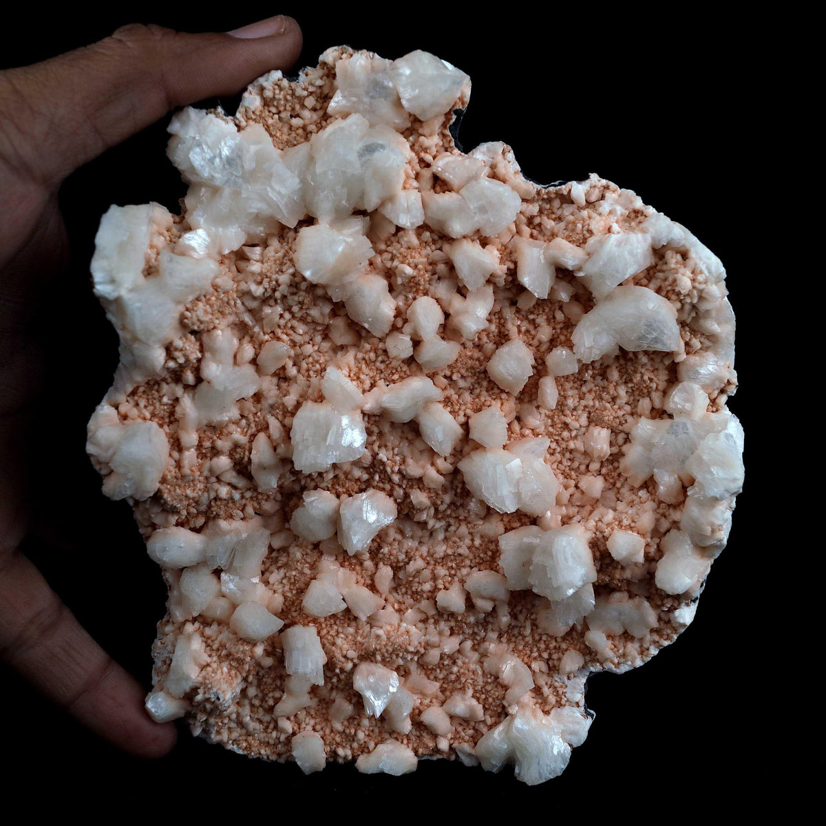 Heulandite Crystals on Brown Matrix Natural Mineral Specimen # B 4578  https://www.superbminerals.us/products/heulandite-crystals-on-brown-matrix-natural-mineral-specimen-b-4578  Features:Green Apophyllite tabular crystals with pink stilbite mixed sm