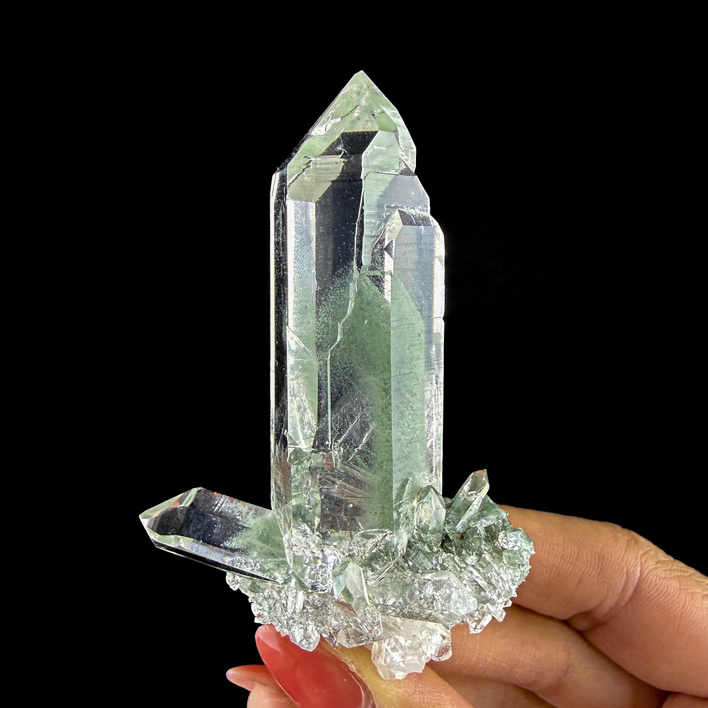 Himalayan Green Phantom Quartz Crystal – Natural Indian Phantom Quartz Point | Collector Grade Raw Mineral Specimen # DKT33 QUARTZ Superb Minerals 