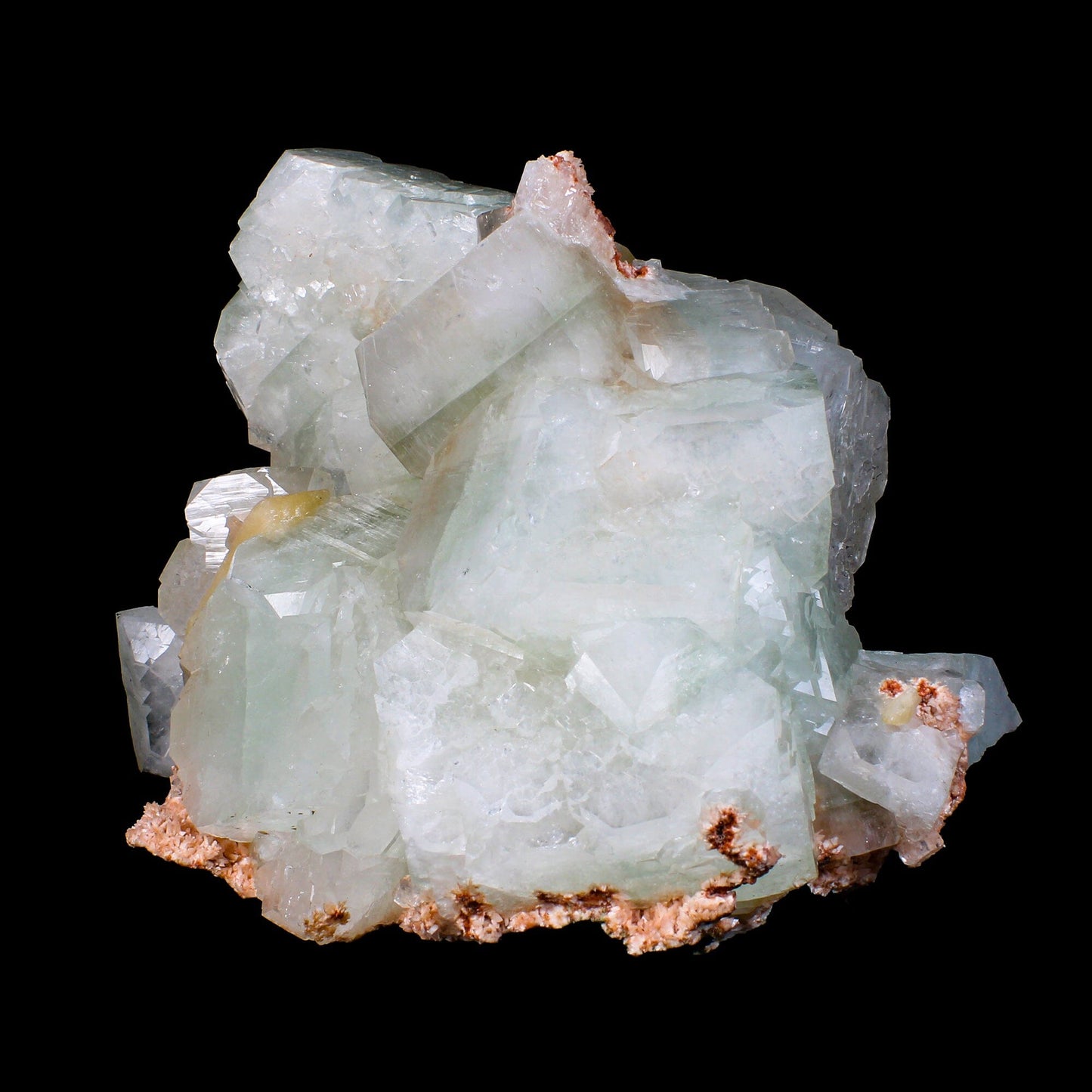 Huge Green Apophyllite Cubes with Heulandite – Freestanding Natural Mineral Specimen from Nashik # B 7177 Apophylite Superb Minerals 