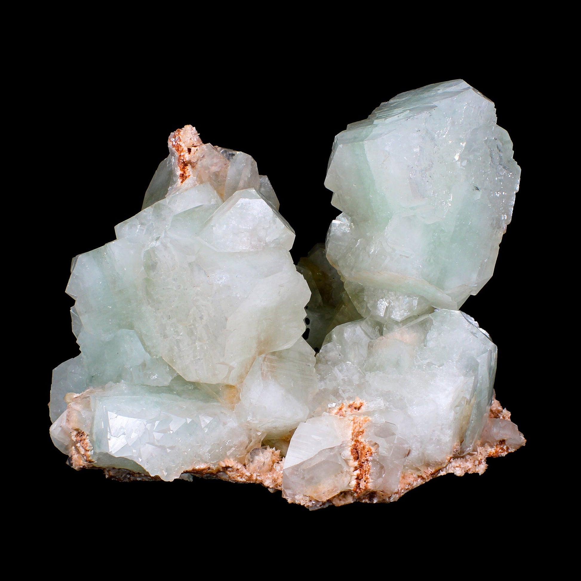 Huge Green Apophyllite Cubes with Heulandite – Freestanding Natural Mineral Specimen from Nashik # B 7177 Apophylite Superb Minerals 