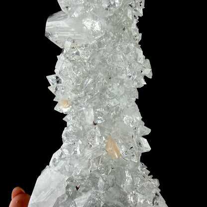 Icy Clear Apophyllite Cluster with Stilbite – Zeolite Mineral from Jalgaon,India # DKT127 Apophyllite Superb Minerals 