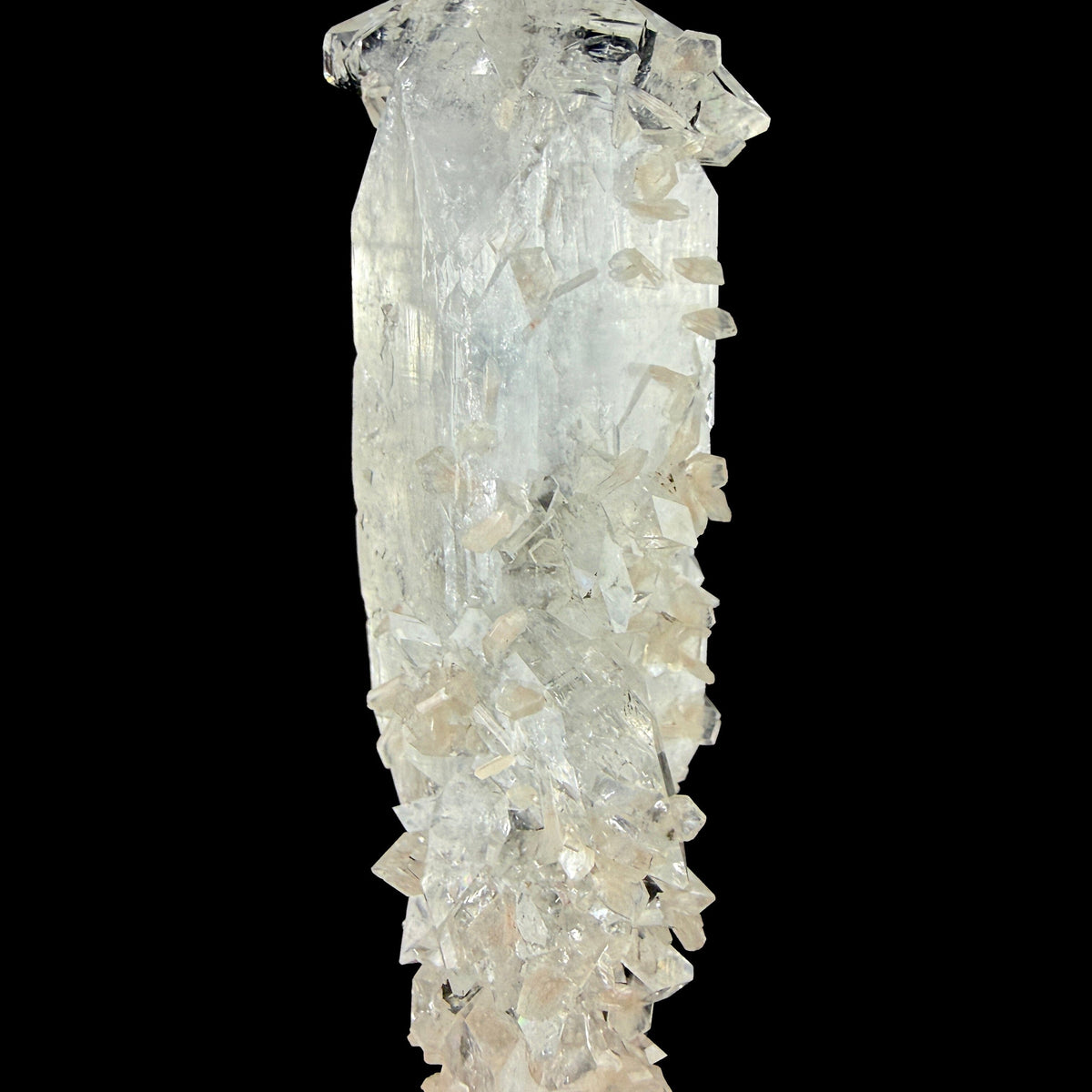 Icy Clear Apophyllite Cluster with Stilbite – Zeolite Mineral from Jalgaon,India # DKT145 Apophyllite Superb Minerals 