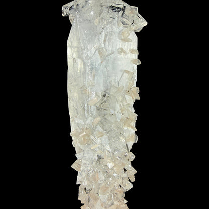 Icy Clear Apophyllite Cluster with Stilbite – Zeolite Mineral from Jalgaon,India # DKT145 Apophyllite Superb Minerals 