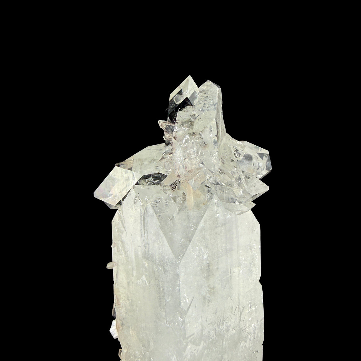 Icy Clear Apophyllite Cluster with Stilbite – Zeolite Mineral from Jalgaon,India # DKT145 Apophyllite Superb Minerals 