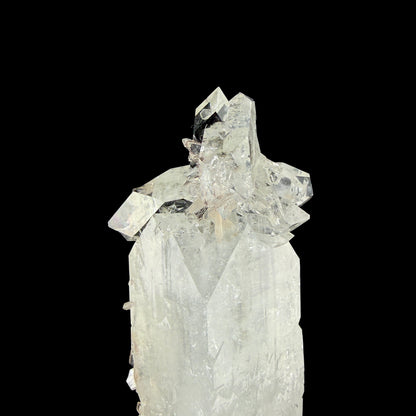 Icy Clear Apophyllite Cluster with Stilbite – Zeolite Mineral from Jalgaon,India # DKT145 Apophyllite Superb Minerals 