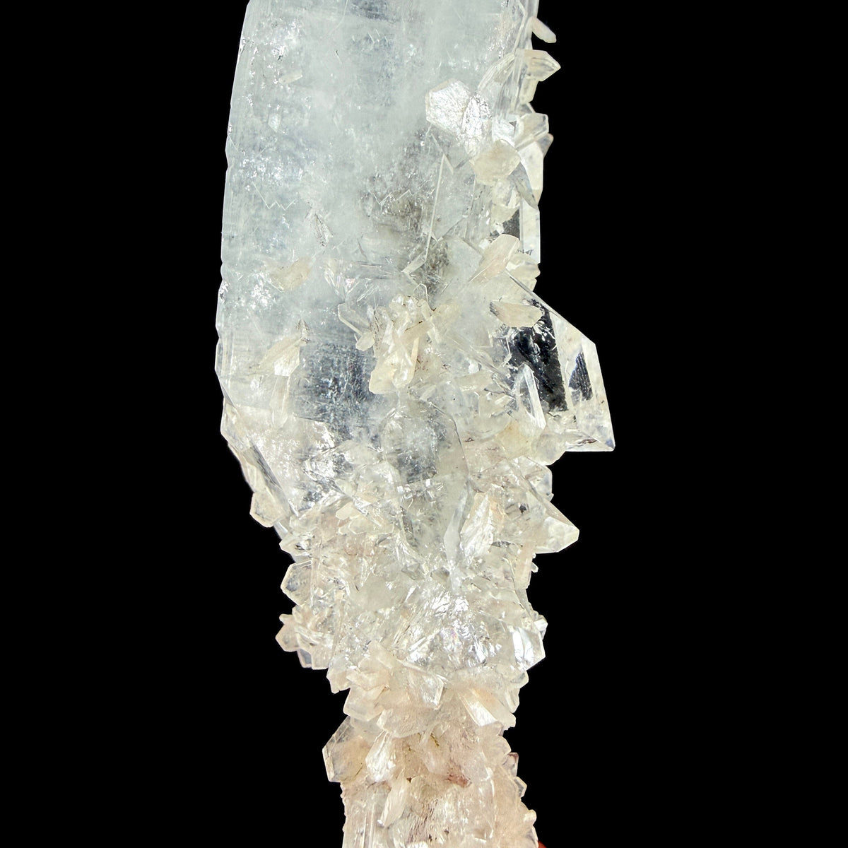 Icy Clear Apophyllite Cluster with Stilbite – Zeolite Mineral from Jalgaon,India # DKT145 Apophyllite Superb Minerals 