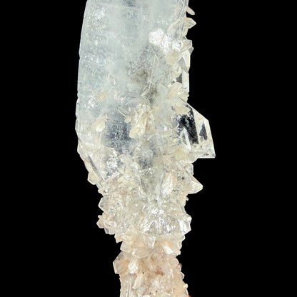 Icy Clear Apophyllite Cluster with Stilbite – Zeolite Mineral from Jalgaon,India # DKT145 Apophyllite Superb Minerals 