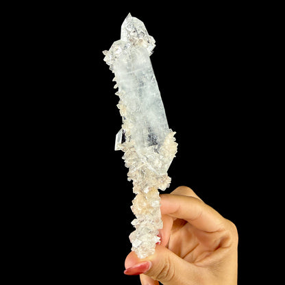 Icy Clear Apophyllite Cluster with Stilbite – Zeolite Mineral from Jalgaon,India # DKT145 Apophyllite Superb Minerals 