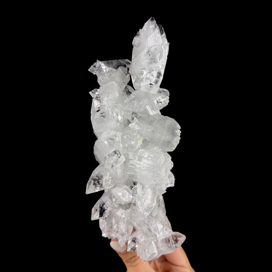 Icy Clear Apophyllite Cluster – Zeolite Mineral from Jalgaon,India # DKT181 Apophyllite Superb Minerals 