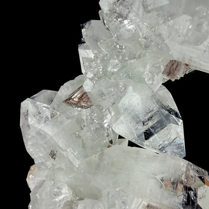 Icy Clear Apophyllite Crystals with Heulandite – Indian Zeolite Specimen from Jalgaon # DKT103 Apophyllite Superb Minerals 