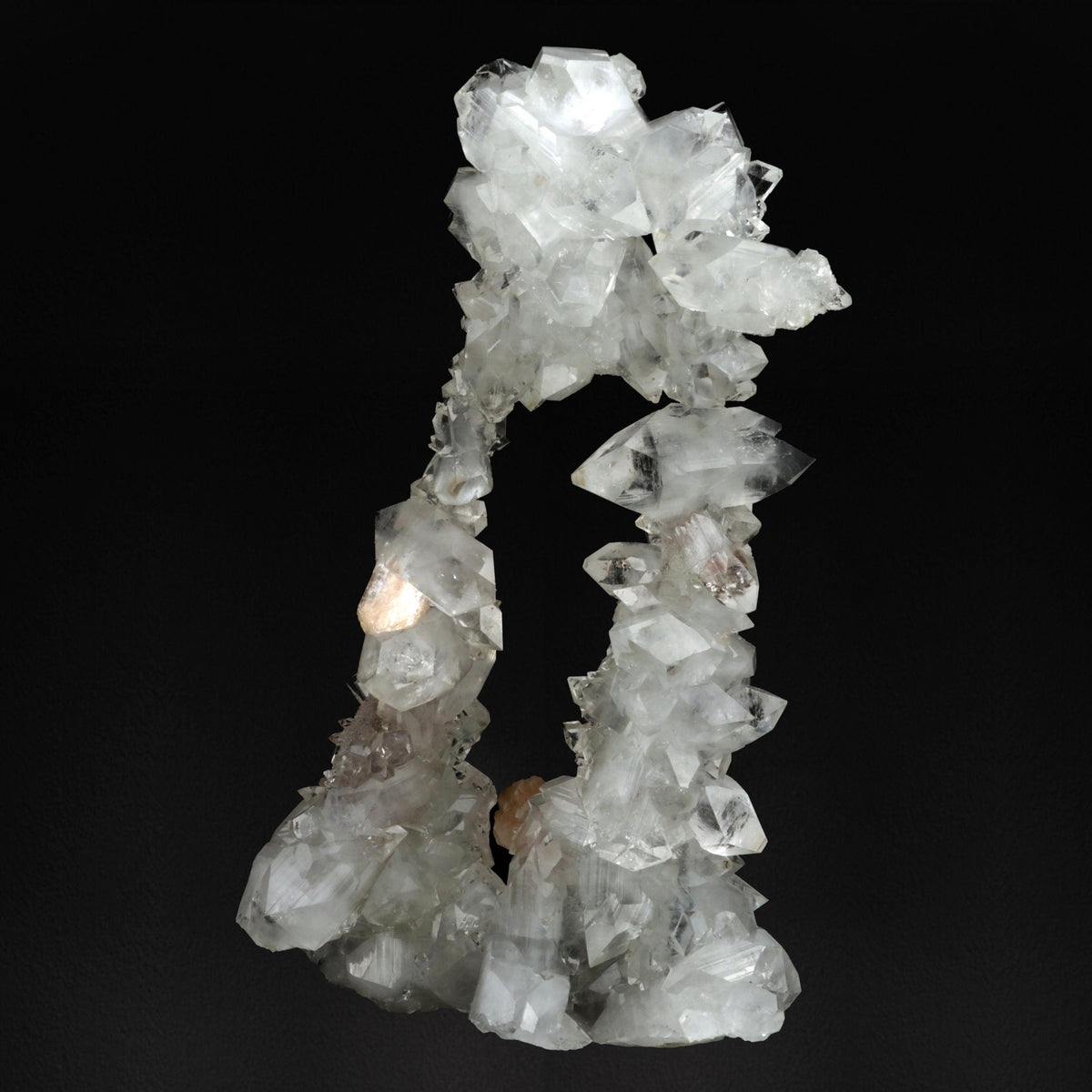 Clear Apophyllite Crystals with Stilbite - #20T13