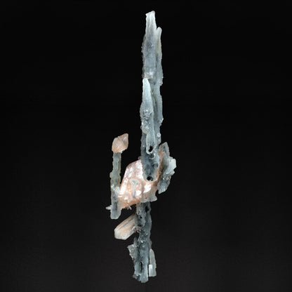 Heulandite with Stilbite on Chalcedony Stalactite - #20T08