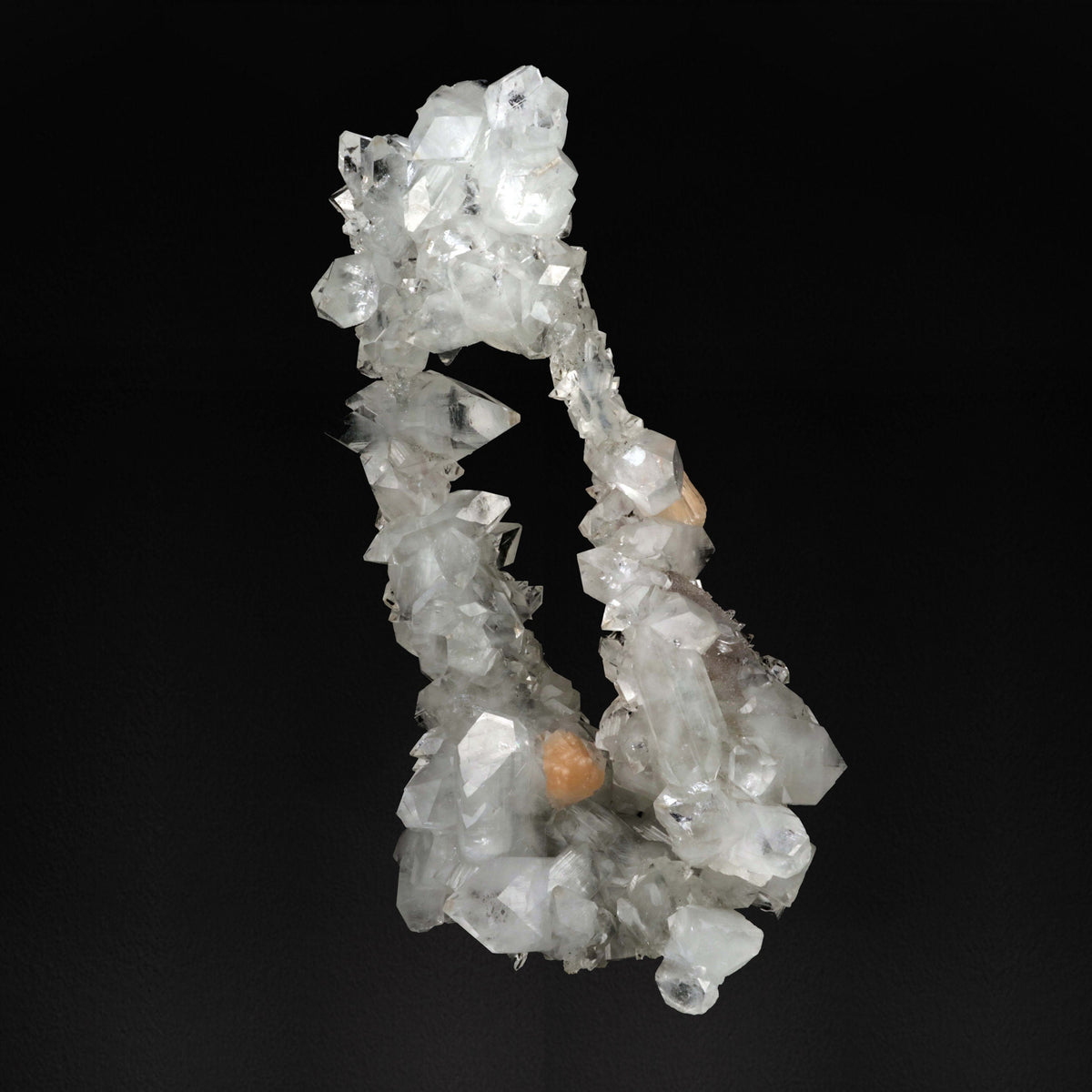 Clear Apophyllite Crystals with Stilbite - #20T13
