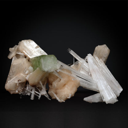 Green Apophyllite with Stilbite and Scolecite - #20T52