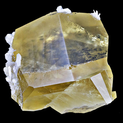 Huge Calcite with White Stilbite Blades - #C54