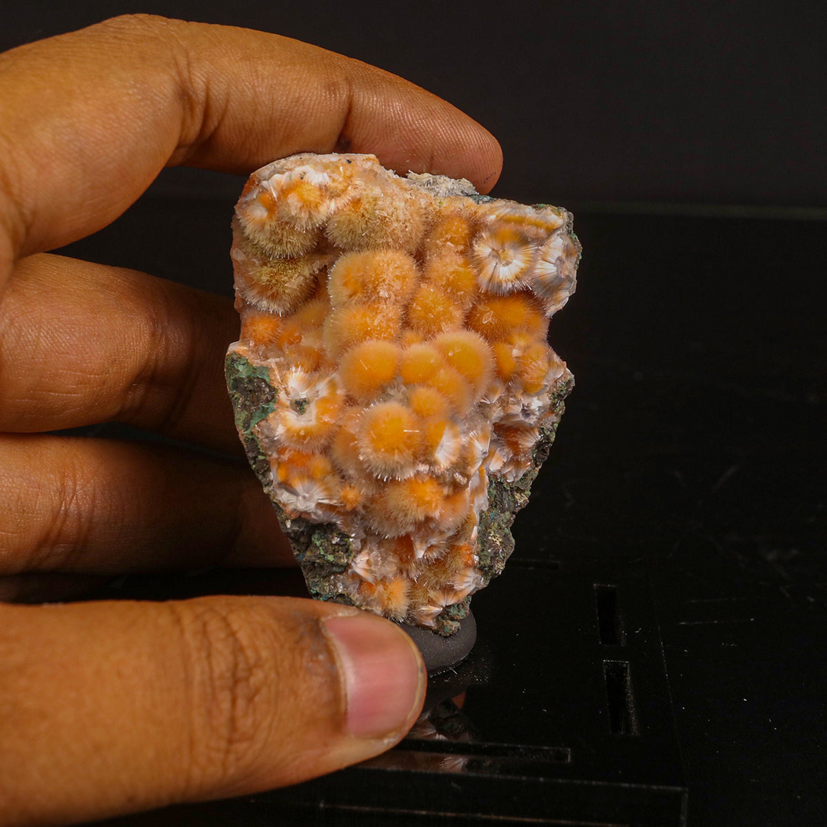 Thomsonite Orange Rare Find Natural Mineral Specimen # B 6813