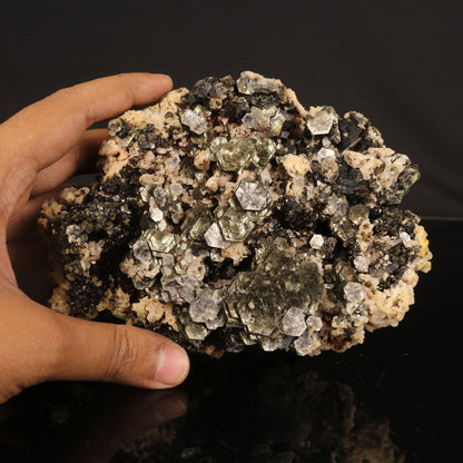 Rare Hexagon Mica with Feldspar Natural Mineral Specimen # B 6828