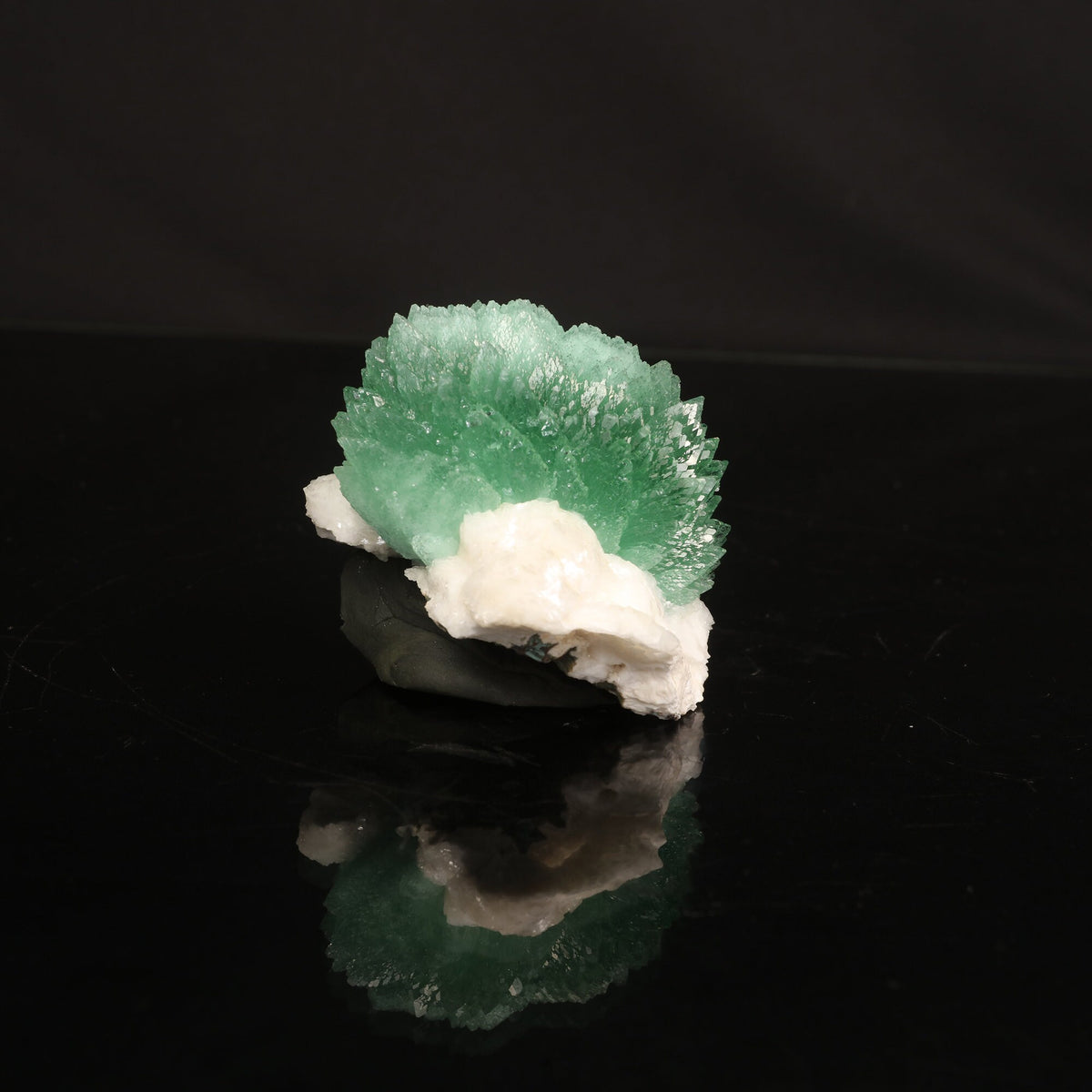 Rare Green Apophyllite with Heulandite Natural Mineral Specimen # B 6830