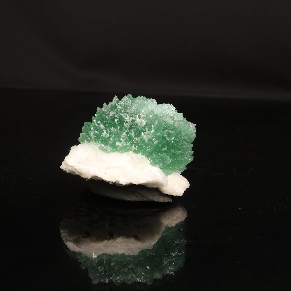 Rare Green Apophyllite with Heulandite Natural Mineral Specimen # B 6830