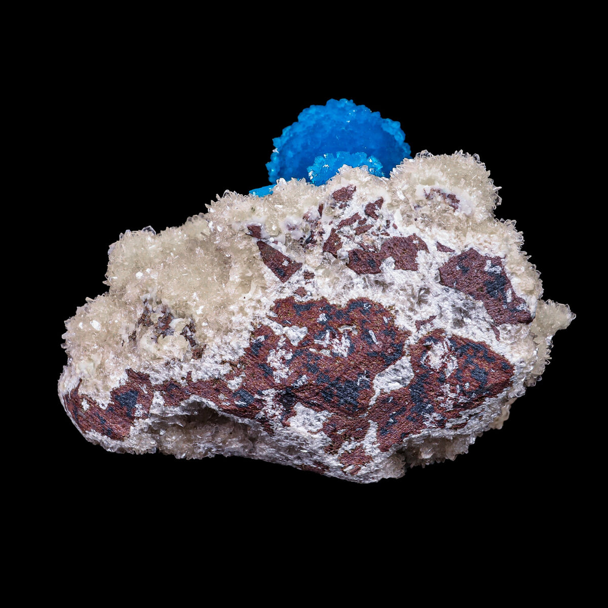 Cavansite on Heulandite (Rare Find) Natural Mineral Specimen # B 6916