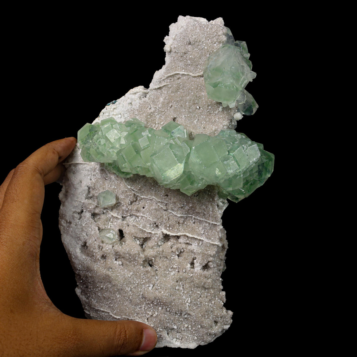 Green Apophyllite sharp terminated Natural Mineral Specimen USA # B 6934